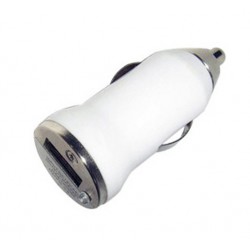 Universal USB Auto Cigarette Adapter & Charger - White