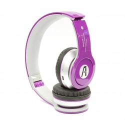 iPhone 6 7 8 X Bluetooth Stereo Headset with Mic and FM Radio by A1-Tech - Purple